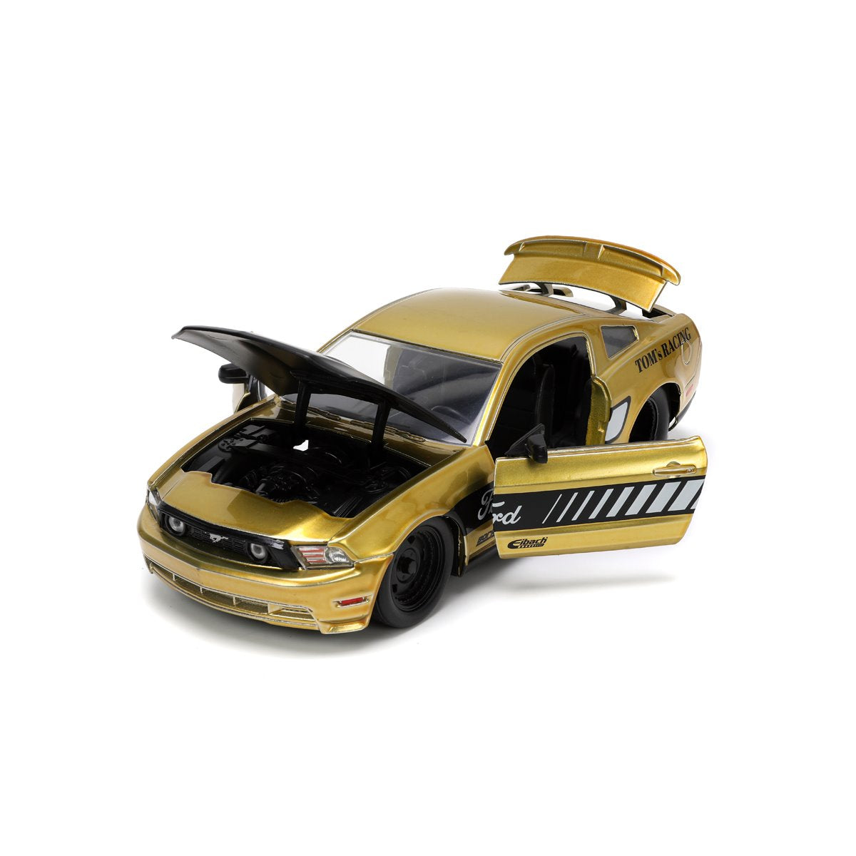 Bigtime Muscle 2010 Ford Mustang GT Tom's Racing 1:24 Scale Die-Cast Metal Vehicle