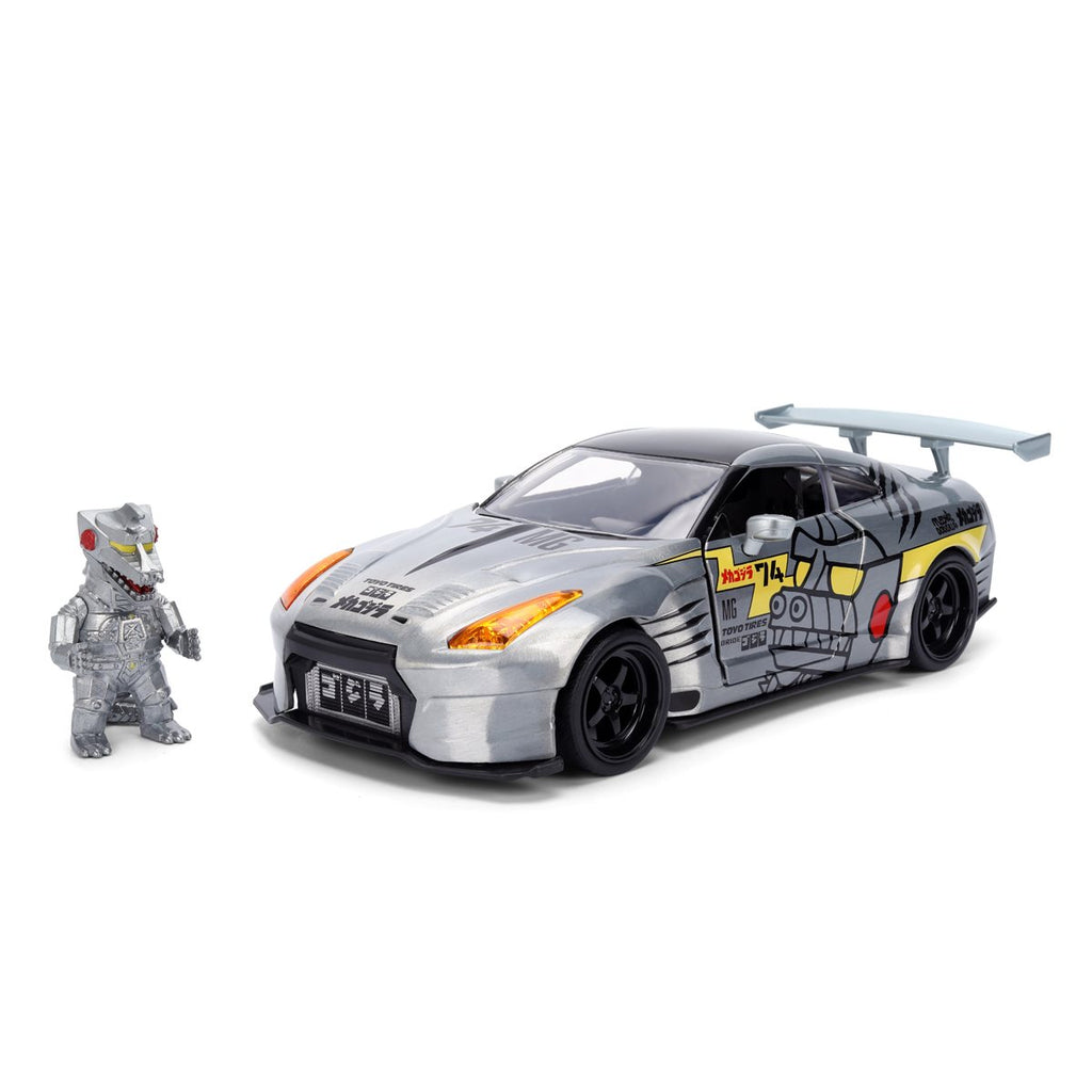 Godzilla 2009 Nissan GT-R R35 Ben Sopra 1:24 Scale Die-Cast Metal Vehicle with Mechagodzilla Figure