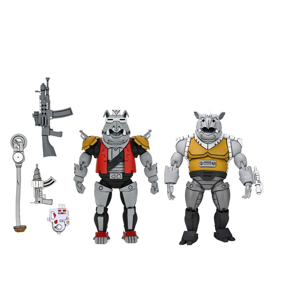 Teenage Mutant Ninja Turtles (1987 Cartoon) Super Bebop and Mighty Rocksteady 7-Inch Scale Action Figure 2-Pack