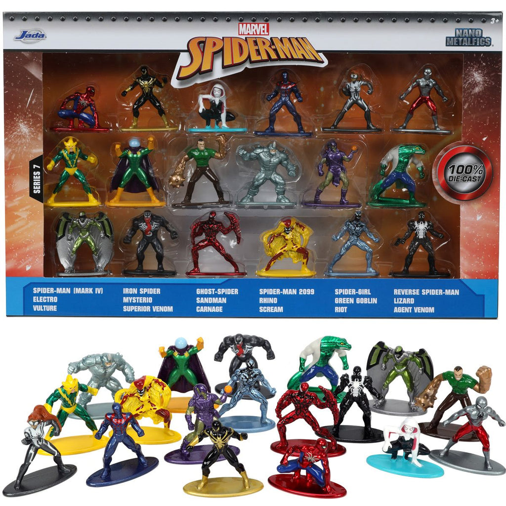 Marvel Spider-Man Nano MetalFigs Mini-Figure Wave 7 18-Pack