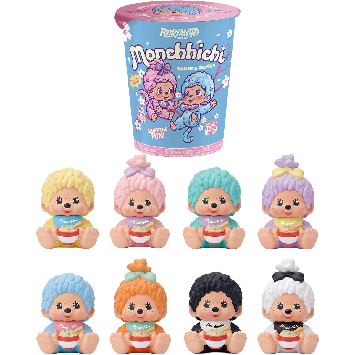 Monchhichi Sakura Series Rokimoto Cup Random Vinyl Figure
