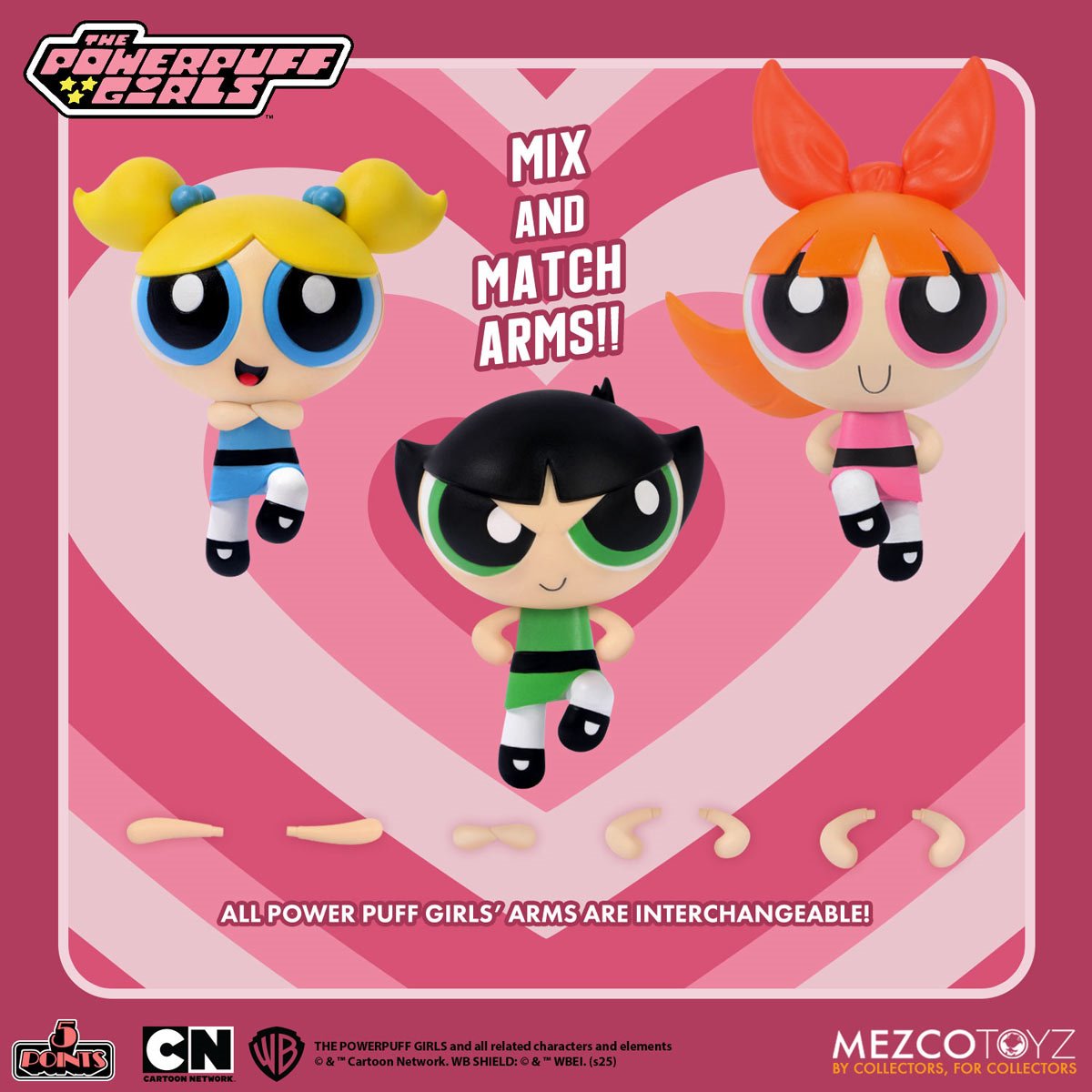 The Powerpuff Girls 5 Points Action Figures Set of 4