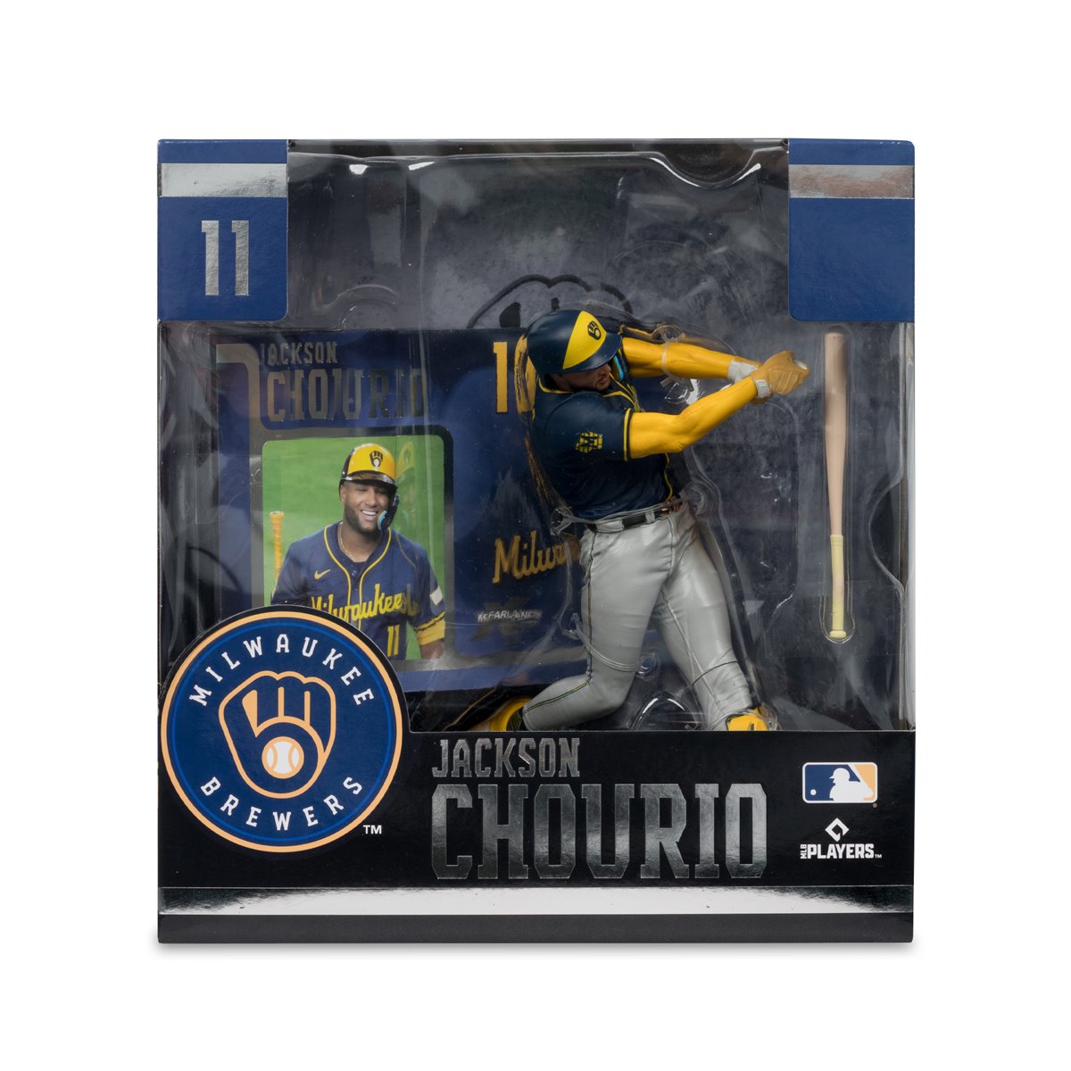 MLB SportsPicks Milwaukee Brewers Jackson Chourio 7-Inch Posed Figure Case of 6