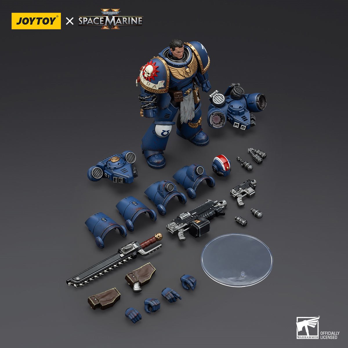 Joy Toy Warhammer Space Marine II Ultramarines Lieutenant Titus Collectors Edition 1:18 Scale Action Figure