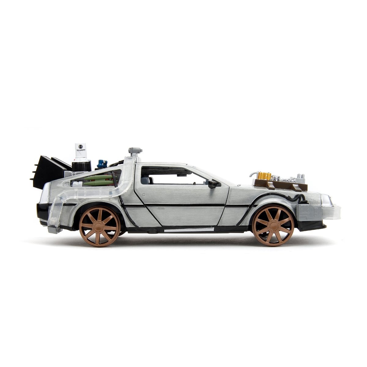 Hollywood Rides Back to the Future III Time Machine Rail Wheels 1:24 Die-Cast Metal Vehicle