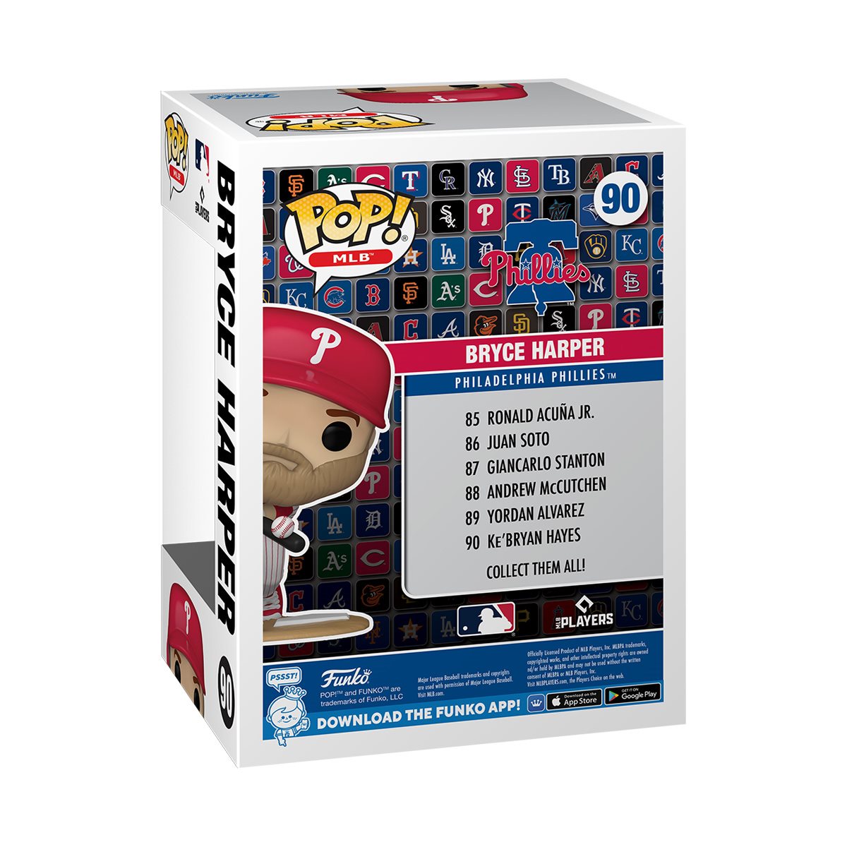 MLB Phillies Bryce Harper Funko Pop! Vinyl Figure #90