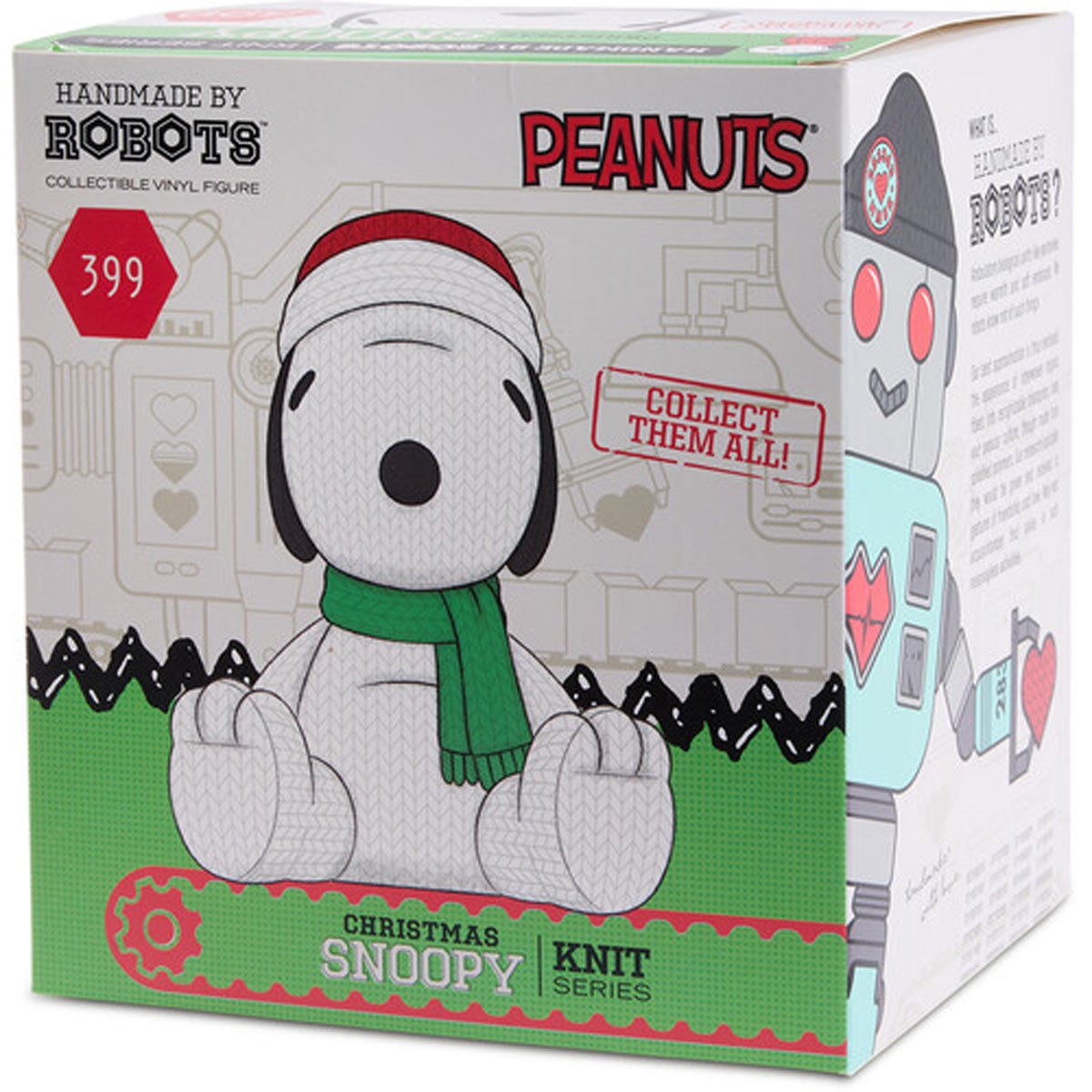 Peanuts Snoopy #399 Christmas Handmade By Robots Vinyl Figure