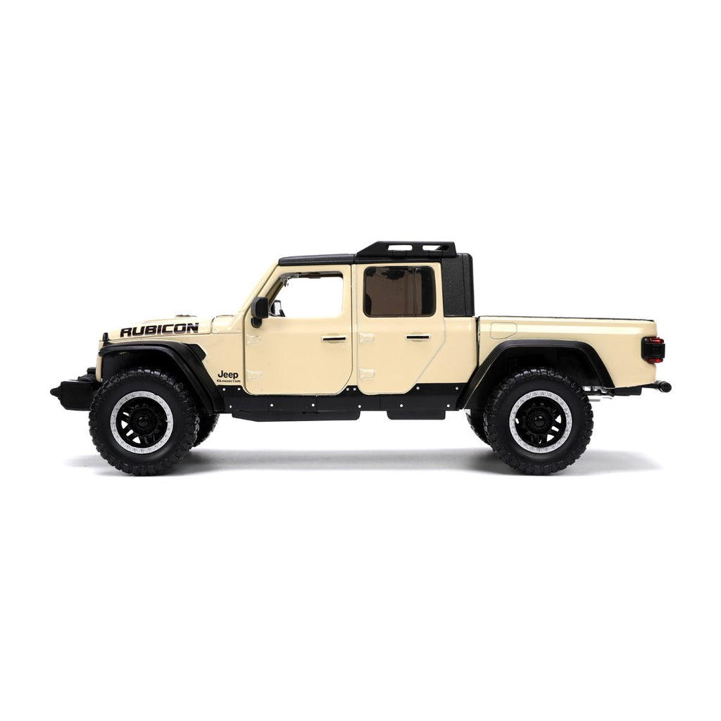 Just Trucks 2020 Jeep Gladiator Tan 1:24 Scale Die-Cast Metal Vehicle with Tire Rack