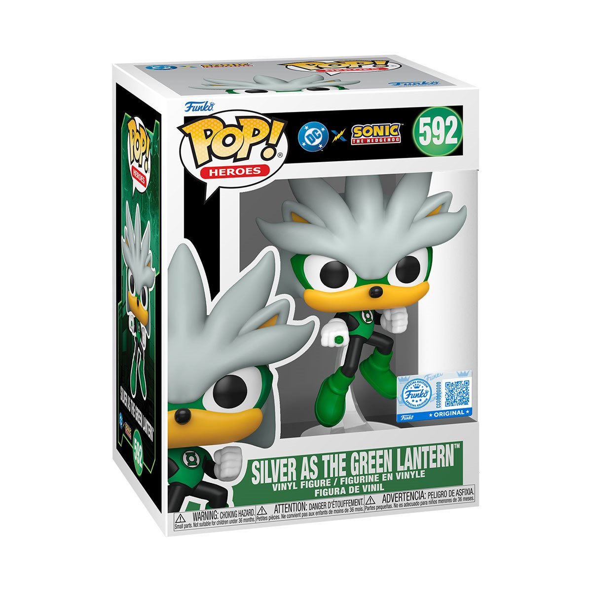 Justice League x Sonic the Hedgehog Silver as the Green Lantern Funko Pop! Vinyl Figure #592