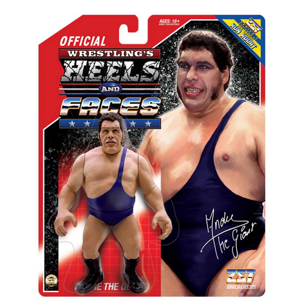 Wrestling's Heels and Faces Series 2 Andre the Giant with Blue Strap 4 1/2-Inch Scale Action Figure