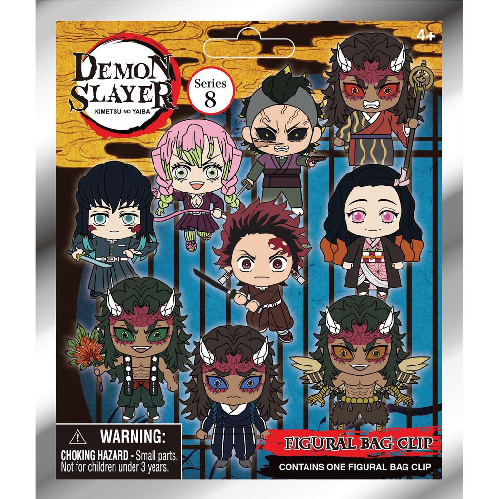 Demon Slayer Series 8 3D Foam Bag Clip Display Case of 24