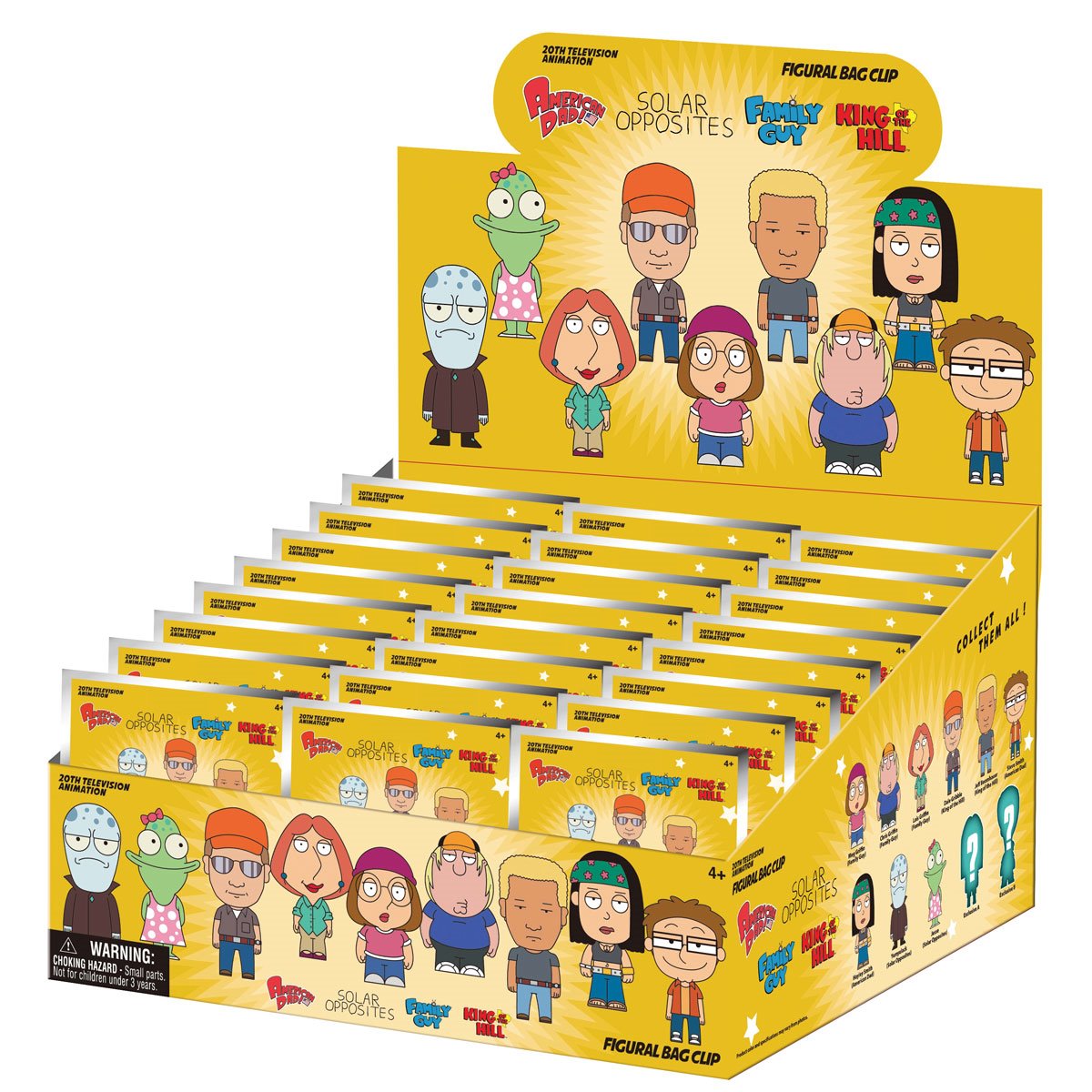 FX Animation Series 2 3D Foam Bag Clip Display Case of 24