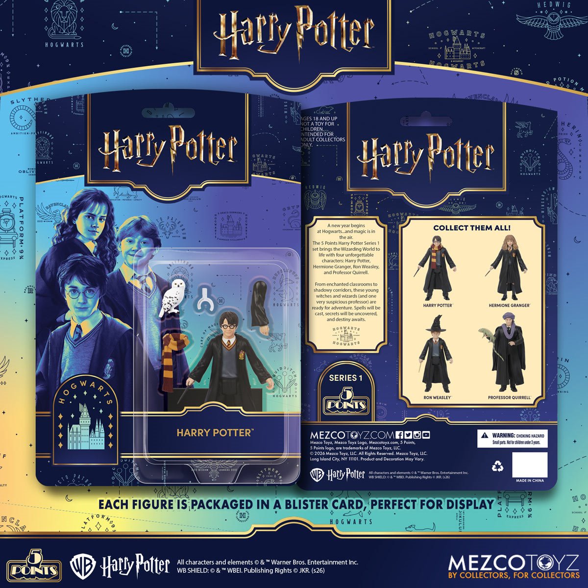 Harry Potter Series 1 5 Points Action Figure Set of 4