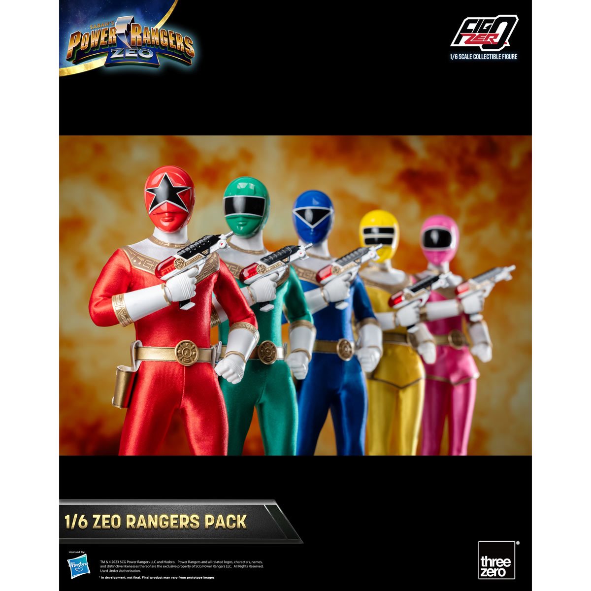 Power Rangers Zeo Rangers FigZero 1:6 Scale Action Figure 5-Pack
