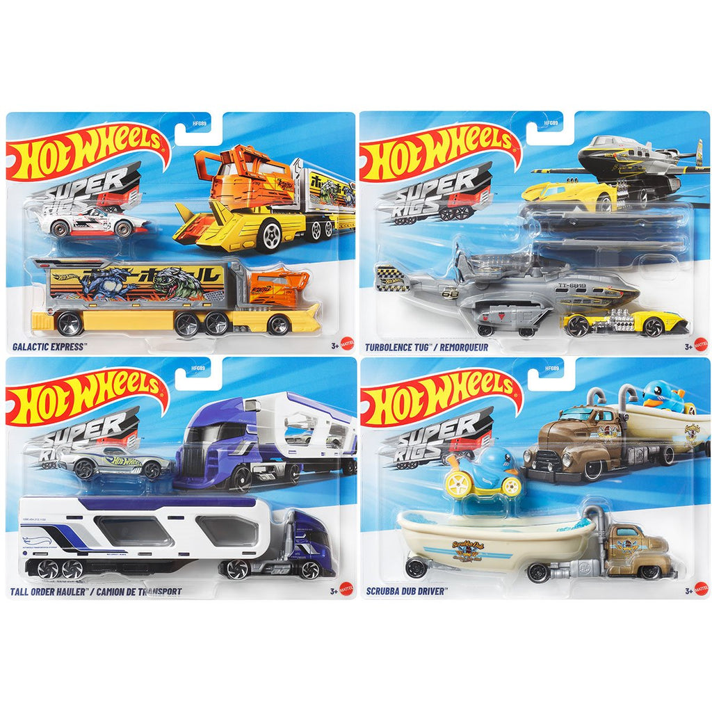 Hot Wheels Super Hauling Rig and Car 2026 Mix 1 Case of 4