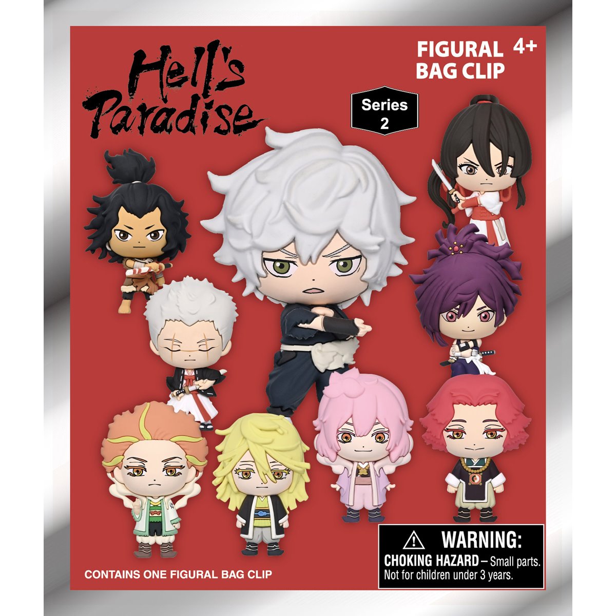 Hell's Paradise Series 2 3D Foam Bag Clip Random 6-Pack