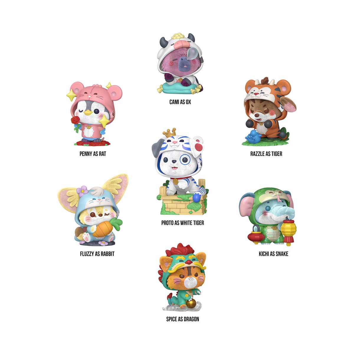 KiguZoomies Premium Vinyl Figure Display Case of 6