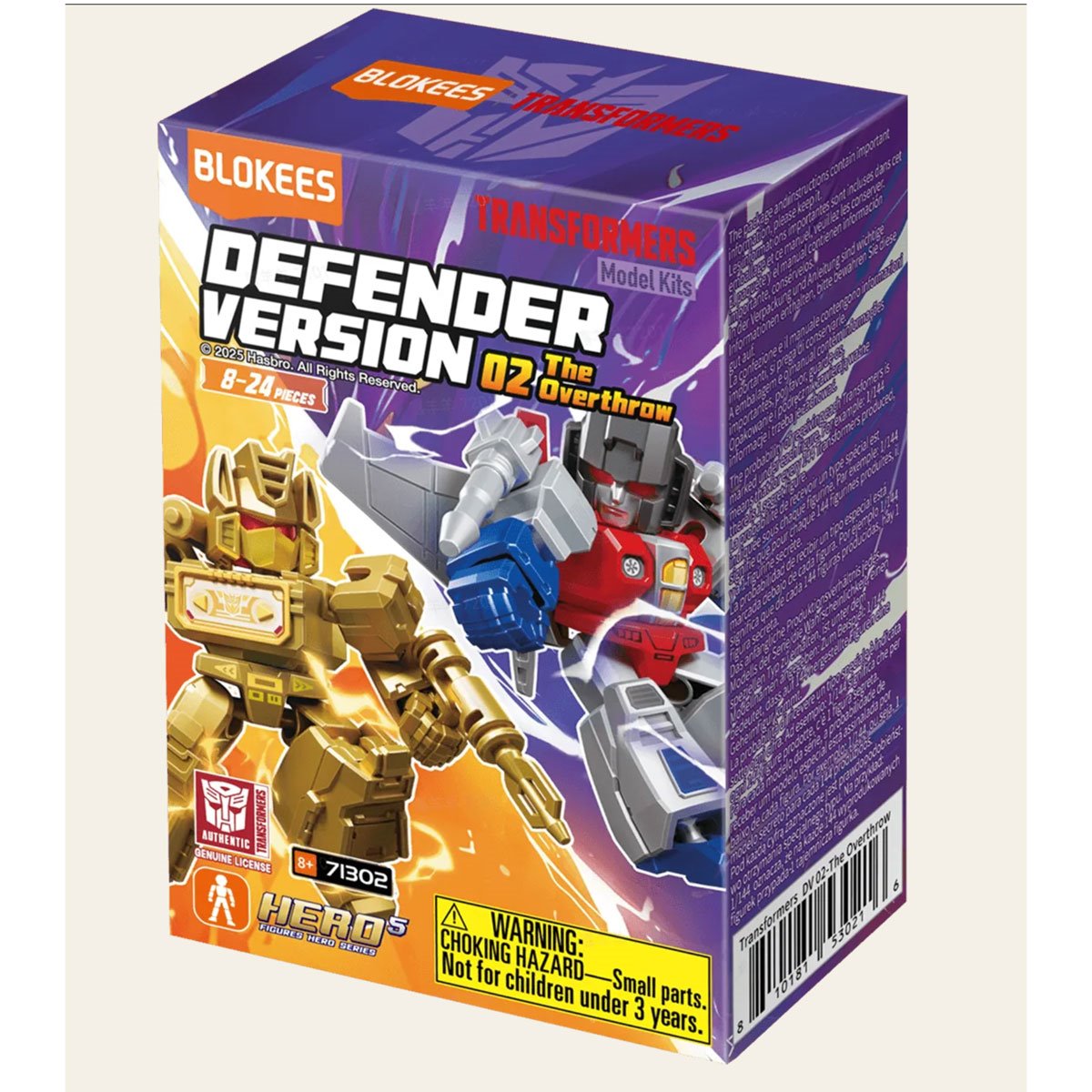 Transformers Defender Version 02 The Overthrow Blokees Mini Model Kit Case of 12