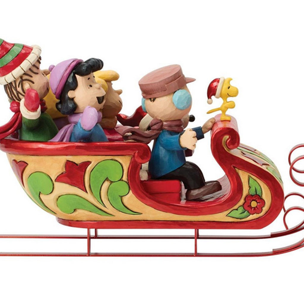 Peanuts Snoopy and Friends in Sleigh by Jim Shore Statue