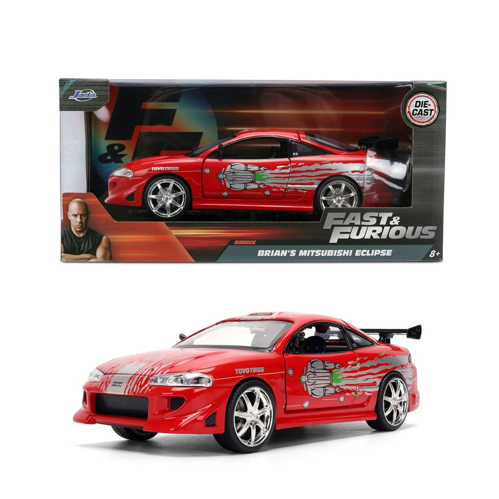 Fast and the Furious Brian's Mitsubishi Eclipse Toyo Tires 1:24 Scale Die-Cast Metal Vehicle