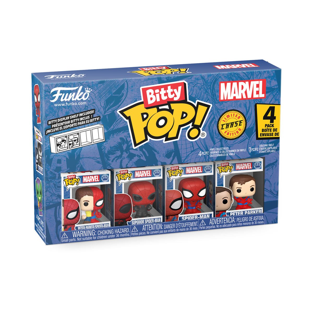 Spider-Man Peter Parker Funko Bitty Pop! Mini-Figure 4-Pack