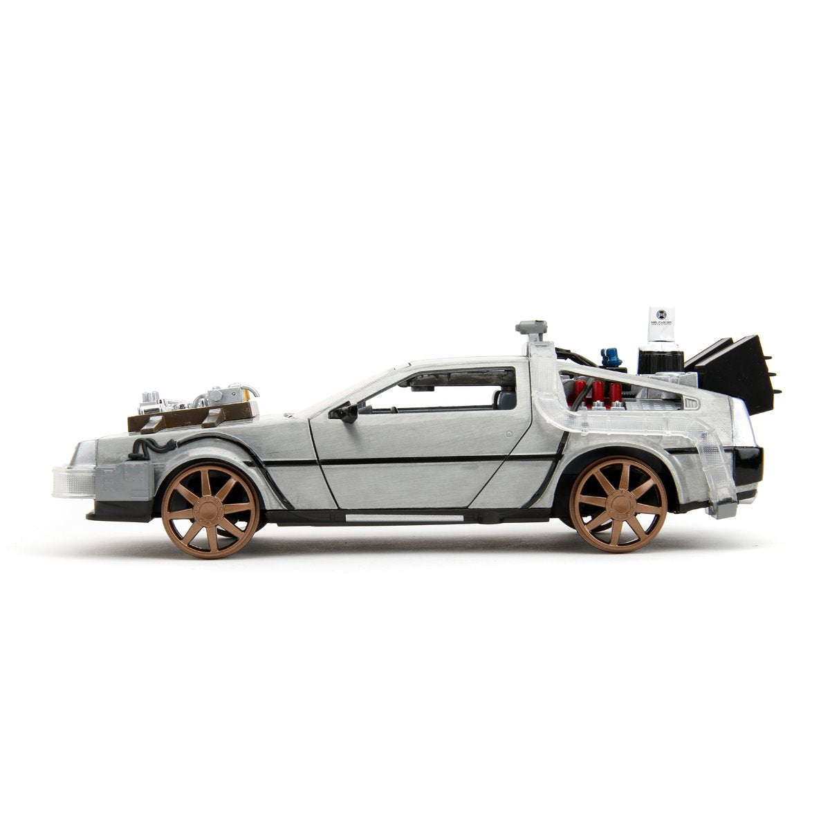 Hollywood Rides Back to the Future III Time Machine Rail Wheels 1:24 Die-Cast Metal Vehicle