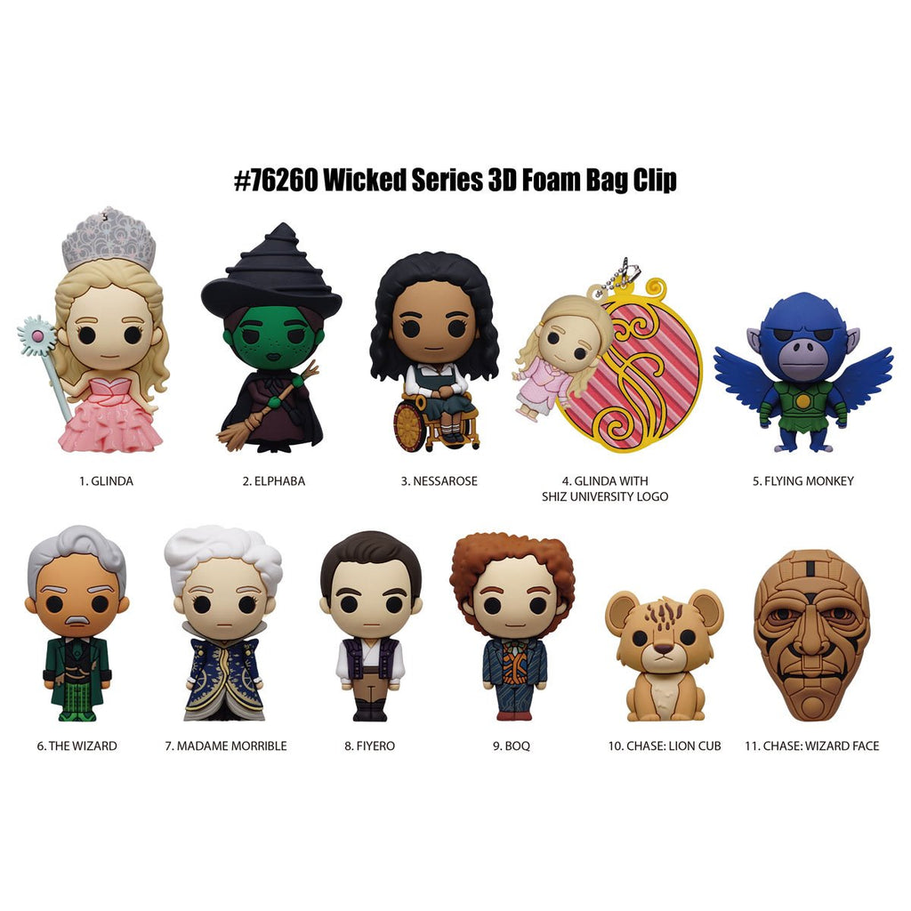 Wicked Series 1 3D Foam Bag Clip Random 6-Pack