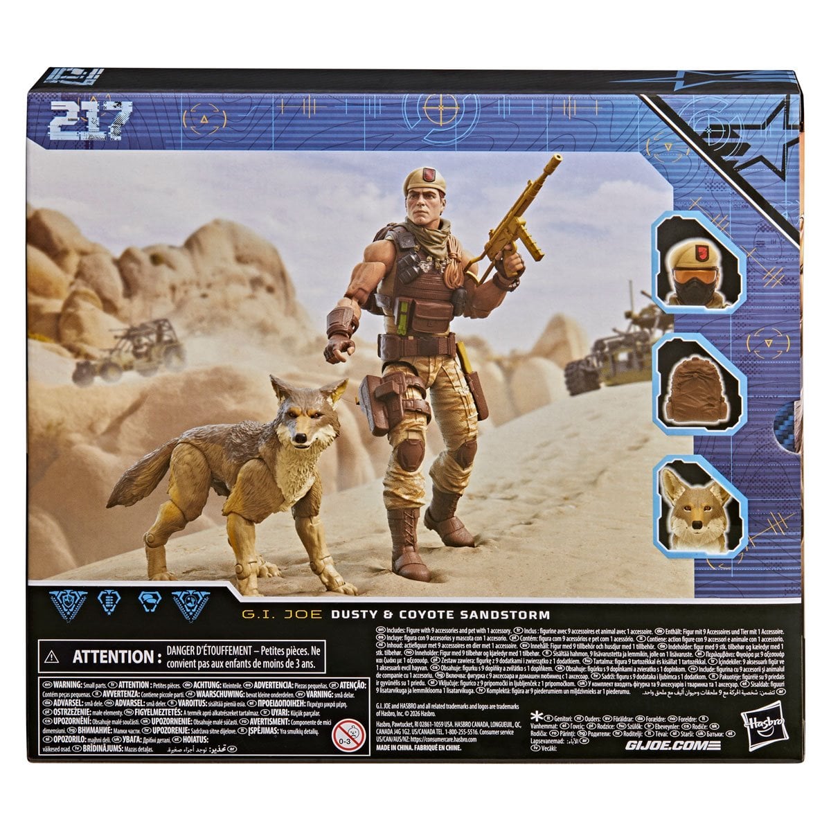 G.I. Joe Classified Series #217 Dusty & Coyote Sandstorm 6-Inch Action Figure and Pet