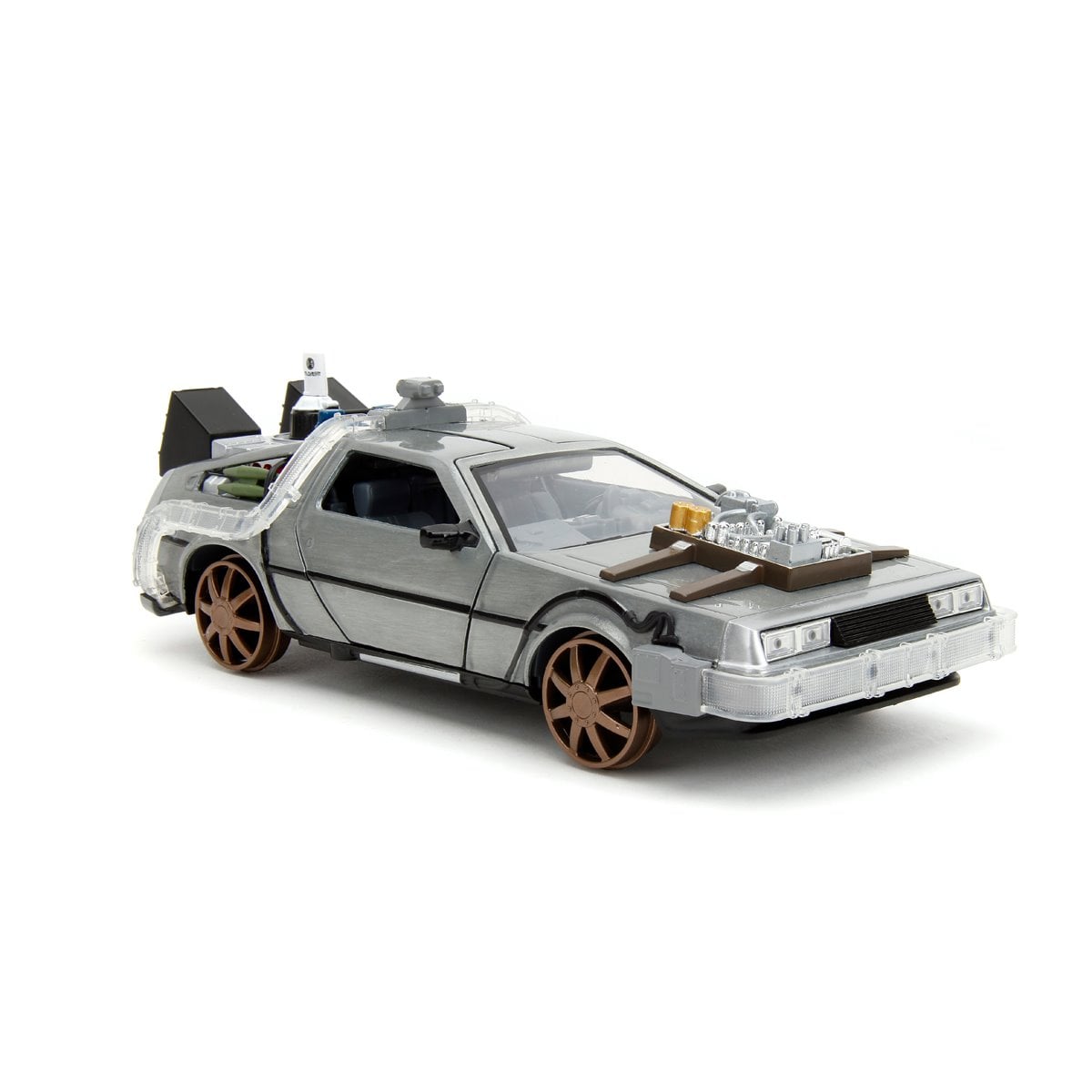 Hollywood Rides Back to the Future III Time Machine Rail Wheels 1:24 Die-Cast Metal Vehicle