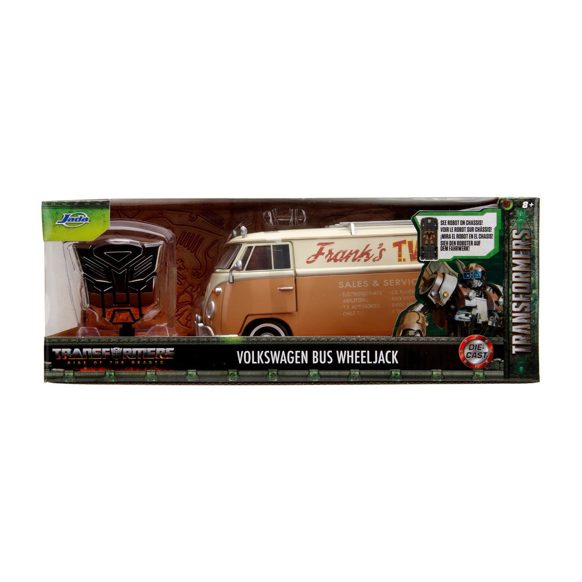 Hollywood Rides Transformers: Rise of the Beasts Wheeljack Volkswagen Bus 1:24 Scale Die-Cast Metal Vehicle with Badge