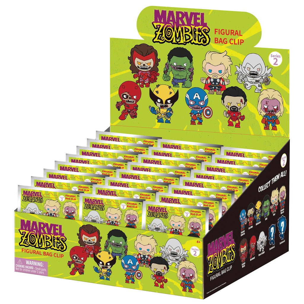 Marvel Zombies Series 2 3D Foam Bag Clip Display Case of 24