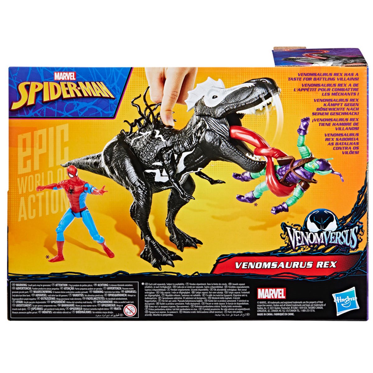 Spider-Man Epic World of Action VenomVersus Venomsaurus Rex 16-Inch Action Figure