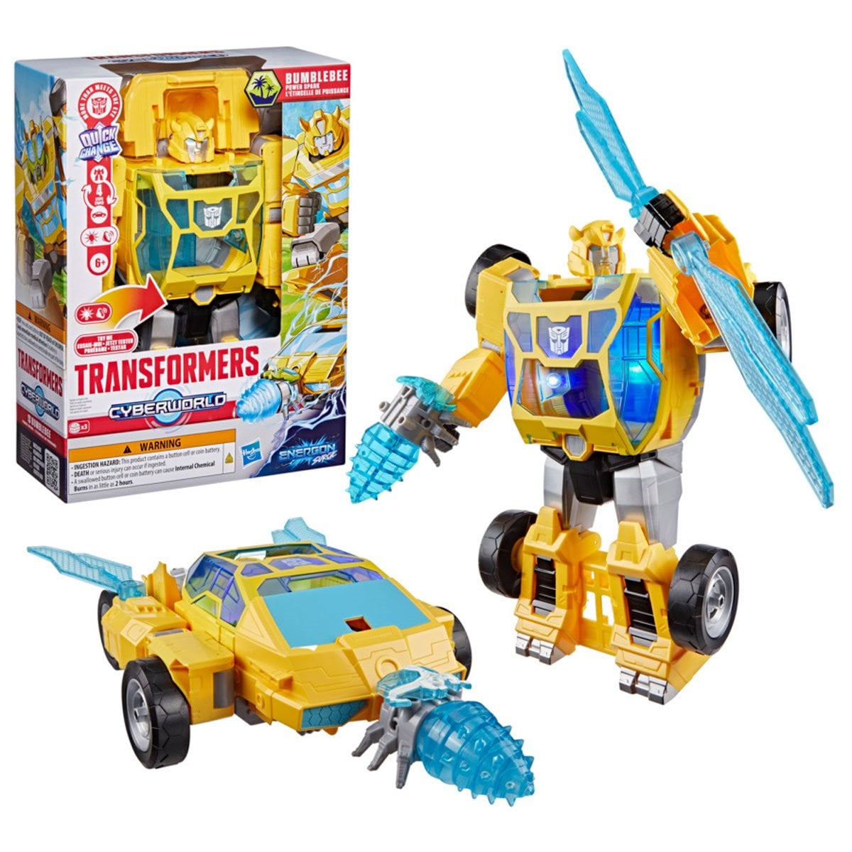 Transformers CYBERWORLD Energon Surge Bumblebee Power Spark