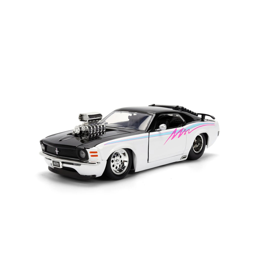 Bigtime Muscle 1970 Ford Mustang Boss 429 Glossy White 1:24 Scale Die-Cast Metal Vehicle