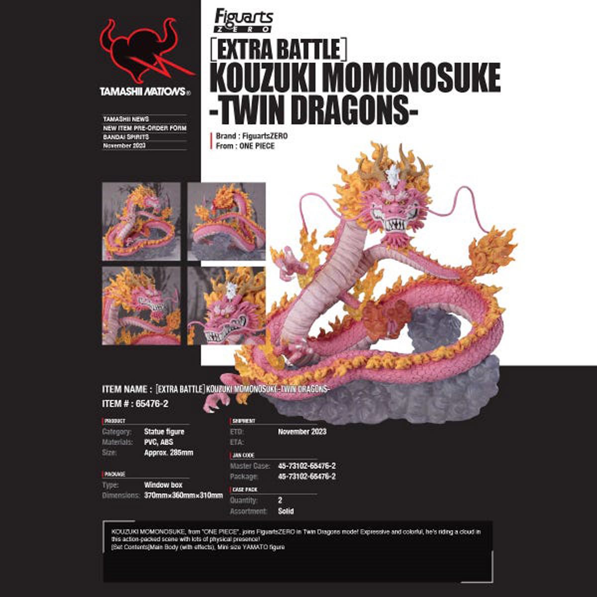 One Piece Momonosuke Kouzuki Twin Dragons FiguartsZERO Statue