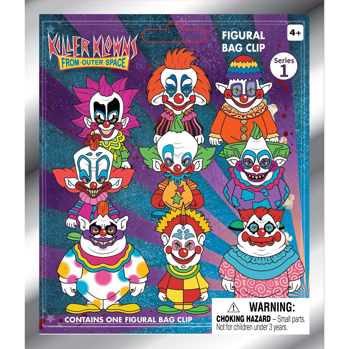 Killer Klowns From Outer Space Series 1 3D Foam Bag Clip Display Case of 24