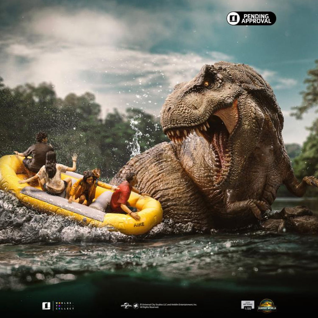 Jurassic World: Rebirth T-Rex River Attack 1:20 Demi Art Scale Statue