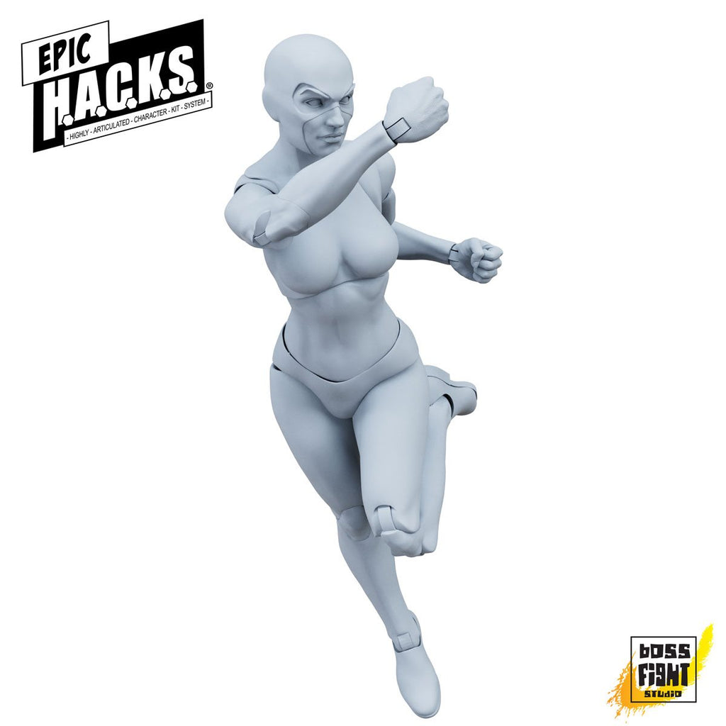 Epic H.A.C.K.S Blanks Shady Gray Female 1:12 Scale Action Figure