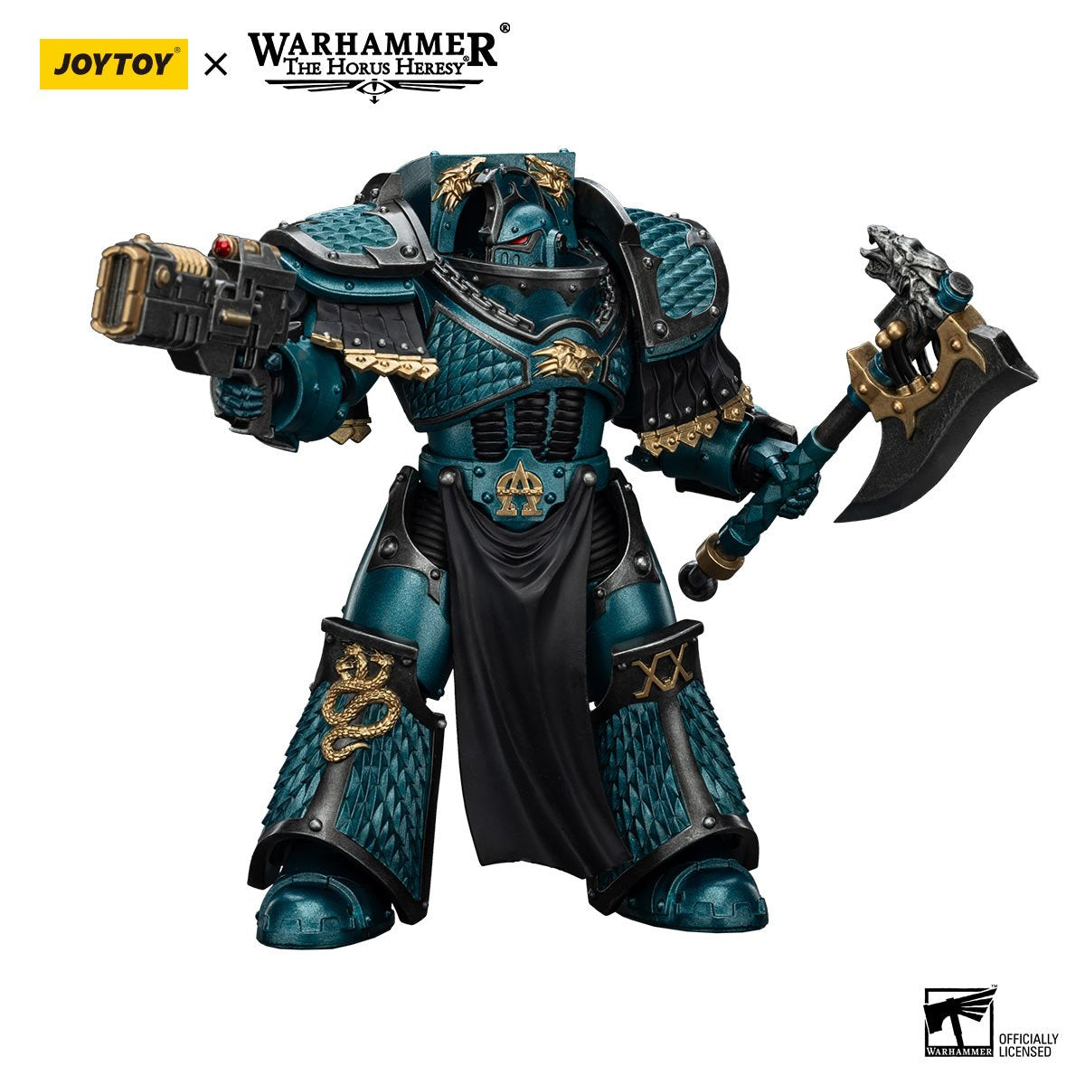 Joy Toy Warhammer The Horus Heresy Alpha Legion Lernaean Terminator with Volkite Charger 1:18 Scale Action Figure