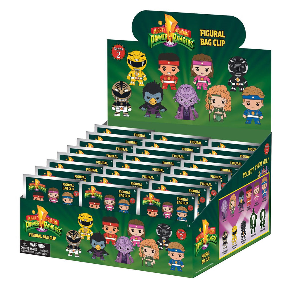 Power Ranger Series 2 3D Foam Bag Clip Display Case of 24
