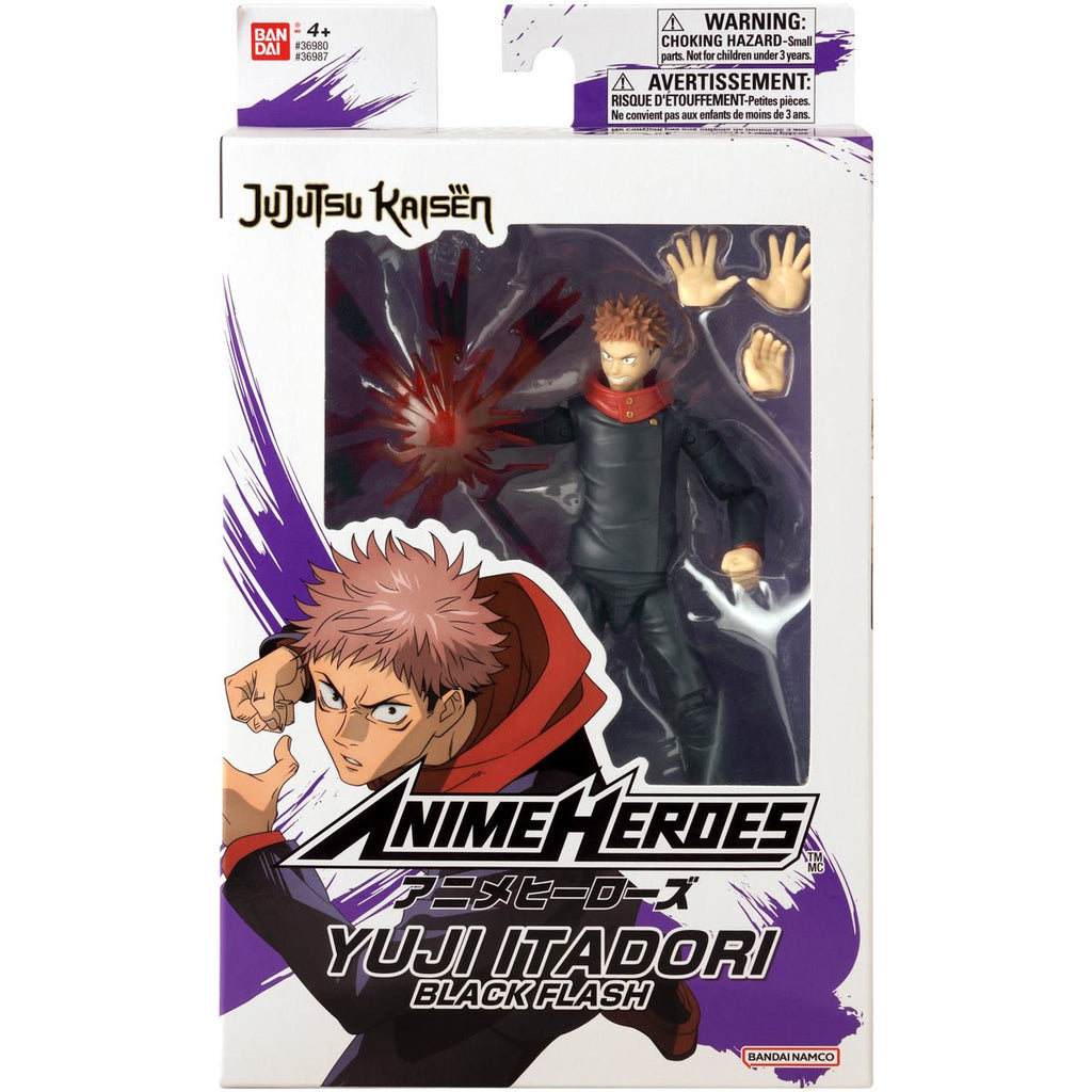 Jujutsu Kaisen Anime Heroes Yuji Itadori Black Flash Version Action Figure