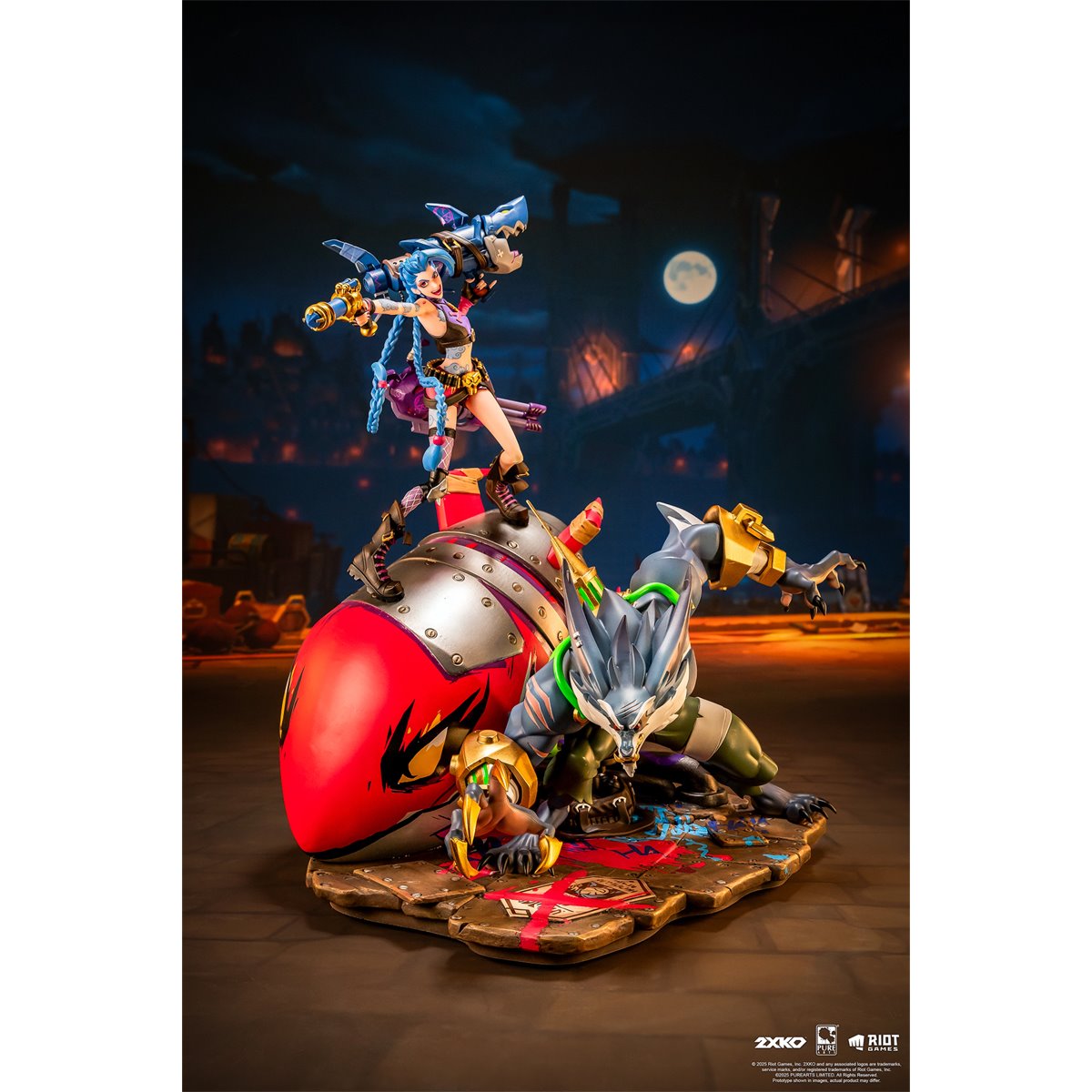 2XKO Jinx and Warwick 1:10 Scale Resin Statue