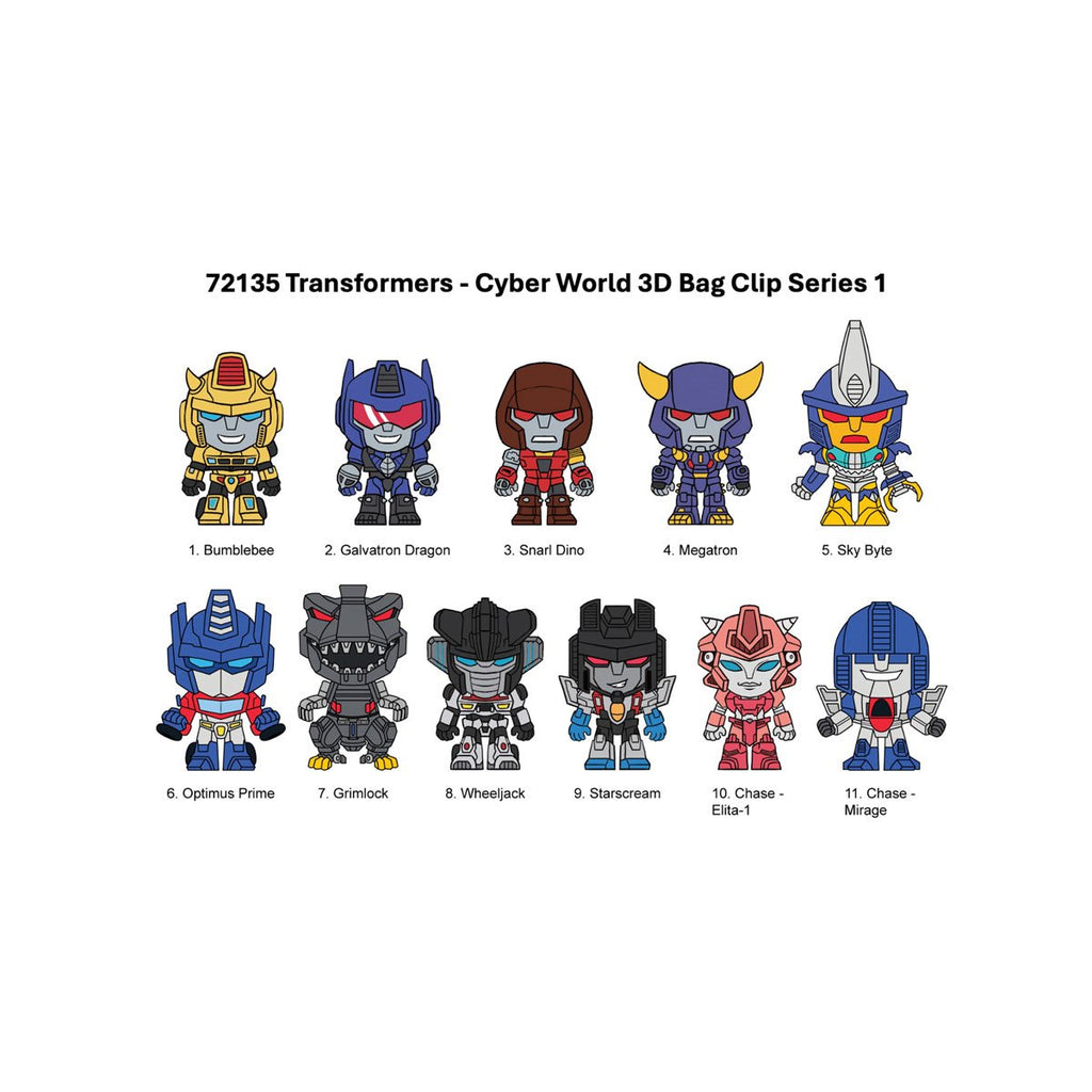 Transformers: Cyberworld Series 1 3D Foam Bag Clip Display Case of 24