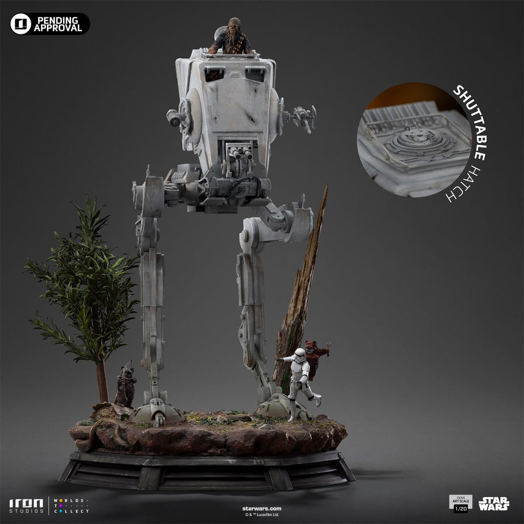 Star Wars: Return of the Jedi AT-ST and Chewbacca 1:20 Demi Art Scale Limited Edition Statue
