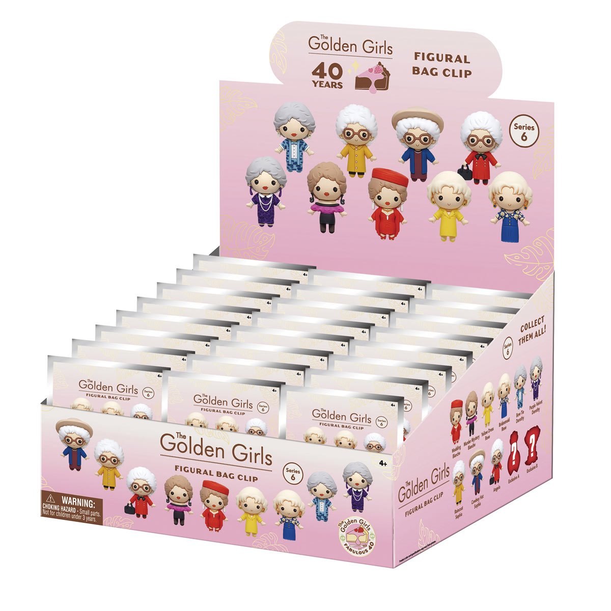 Golden Girls Series 6 3D Foam Bag Clip Random 6-Pack