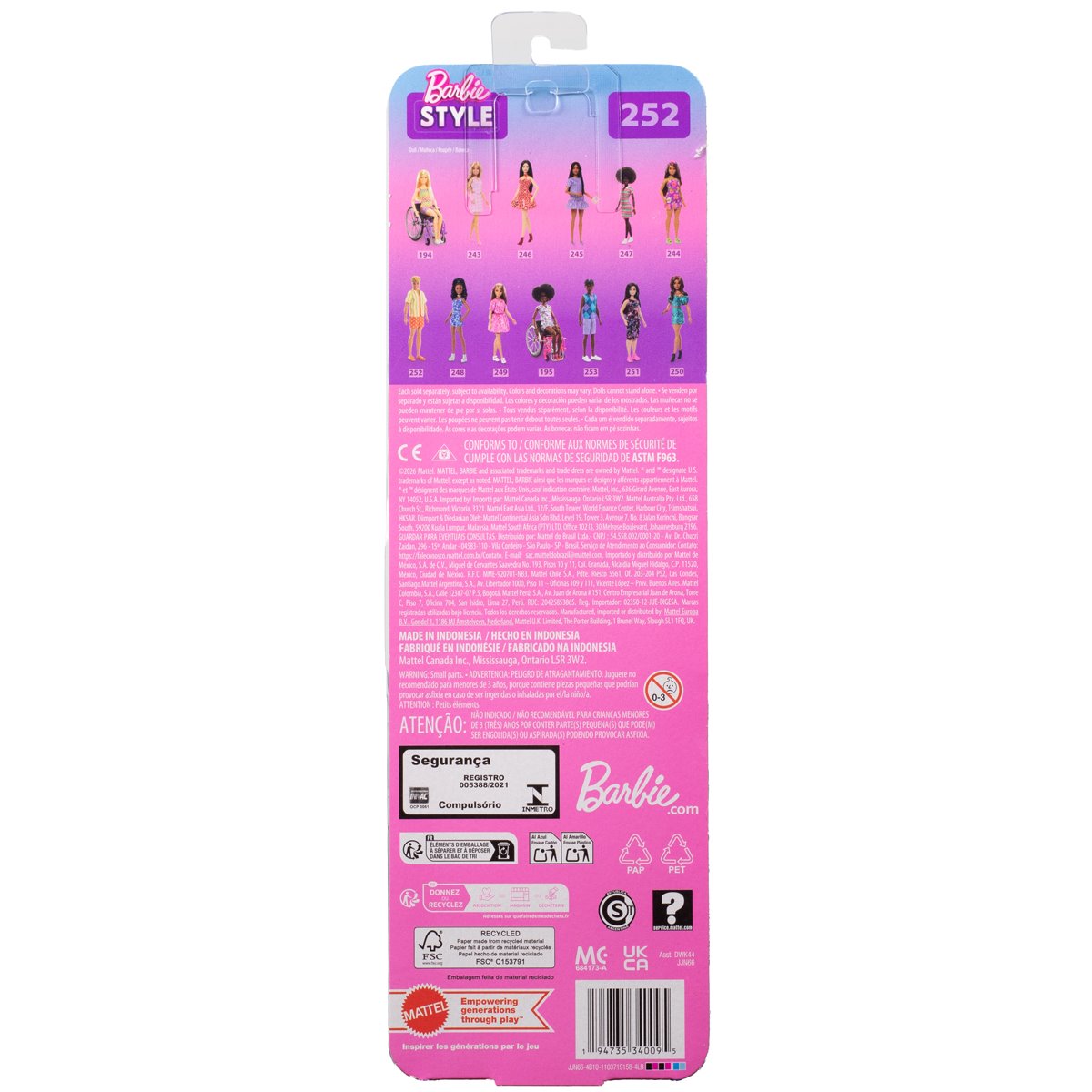 Ken Fashionista Doll #252