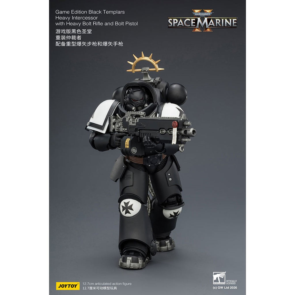 Joy Toy Warhammer 40K Space Marines Game Edition Black Templars Intercessor Bolt Rifle & Pistol 1:18 Scale Action Figure