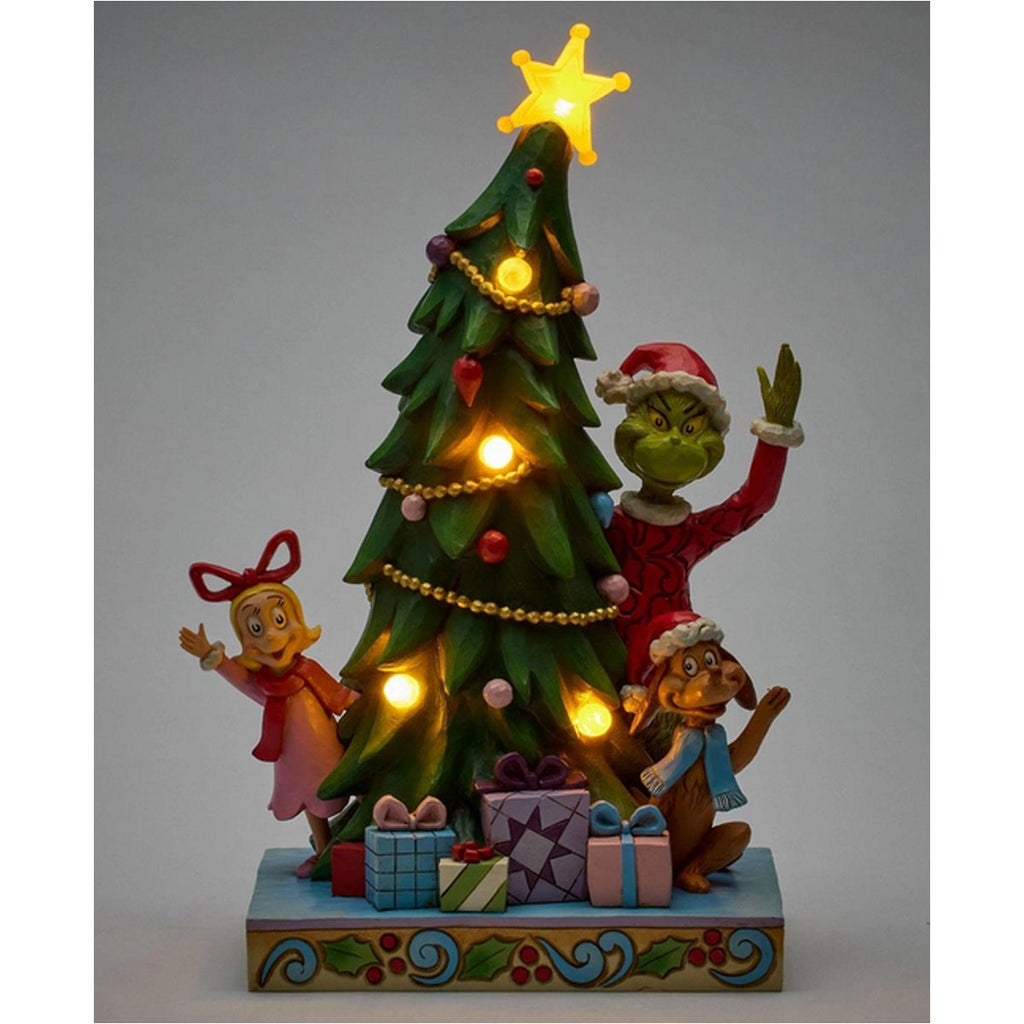 Dr. Seuss Grinch, Cindy, Max Peeking by Jim Shore Statue