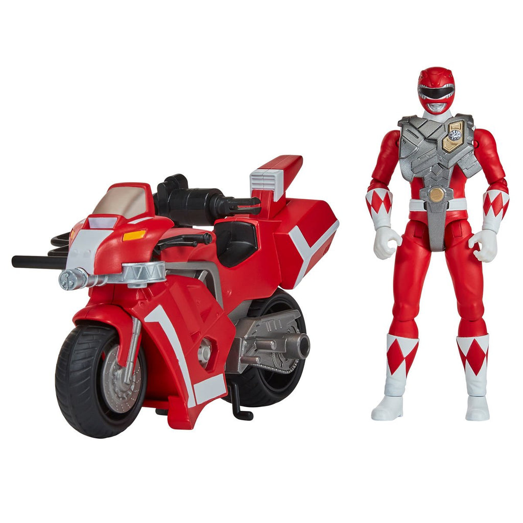 Mighty Morphin Power Rangers: Re-Ignition Tyrannosaurus Battle Bike Vehicle with Red Ranger Action Figure
