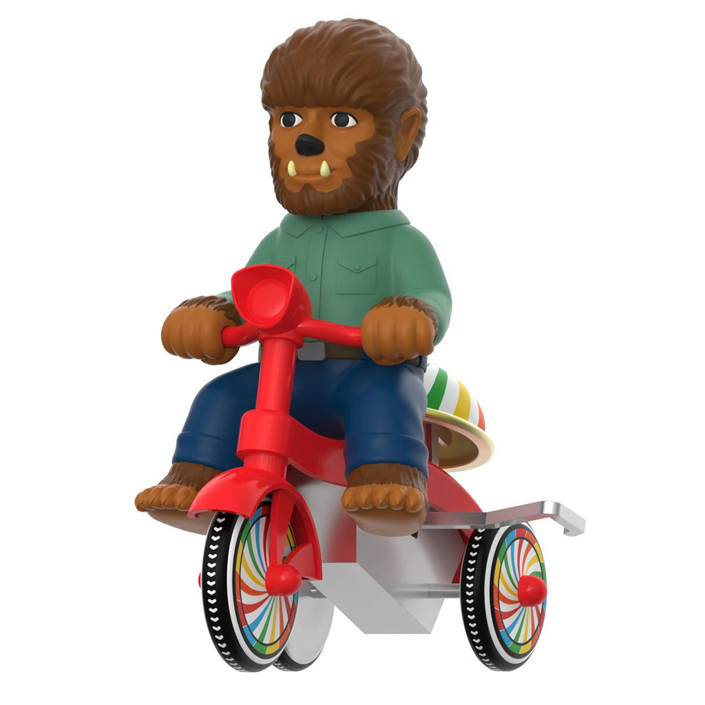 Universal Monsters The Wolf Man Brown Super Cycles Figure with Red Trike